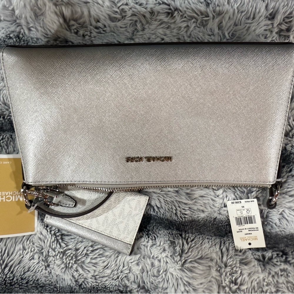 Michael Kors Silver Vincent Purse